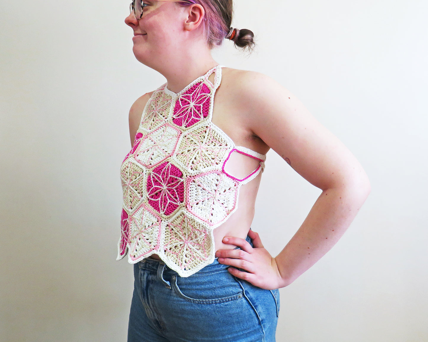 Asanoha Top #2 ☆ Crochet Tie back