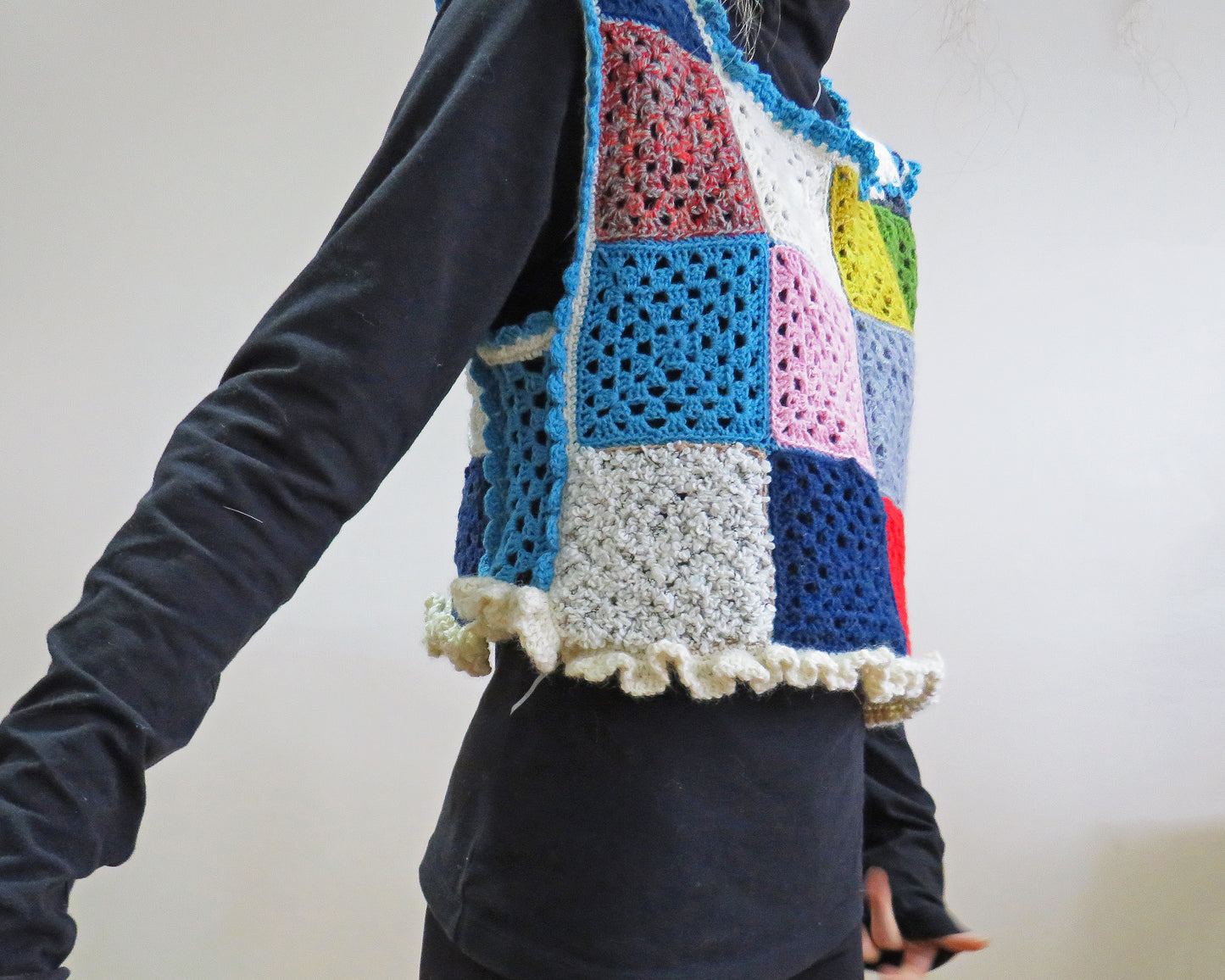 'Glitch' Vest #2 ☆ Scrap Yarn Crochet top