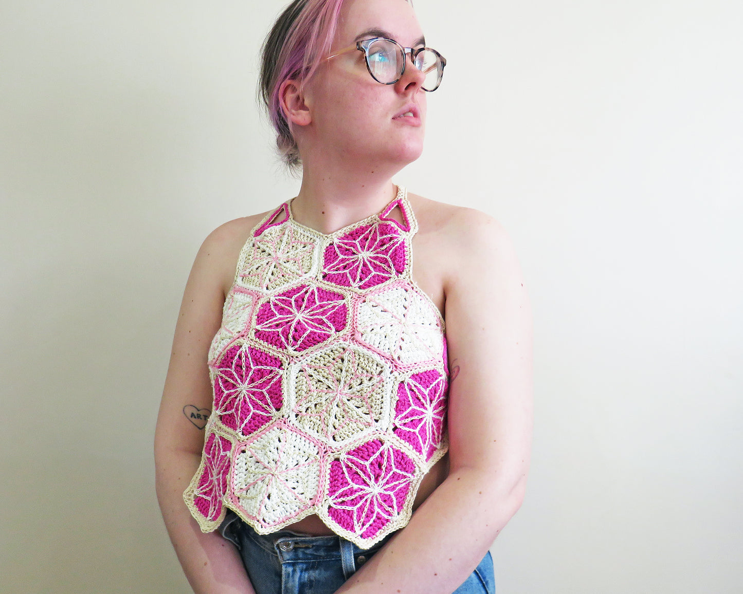 Asanoha Top #1 ☆ Crochet Tie back