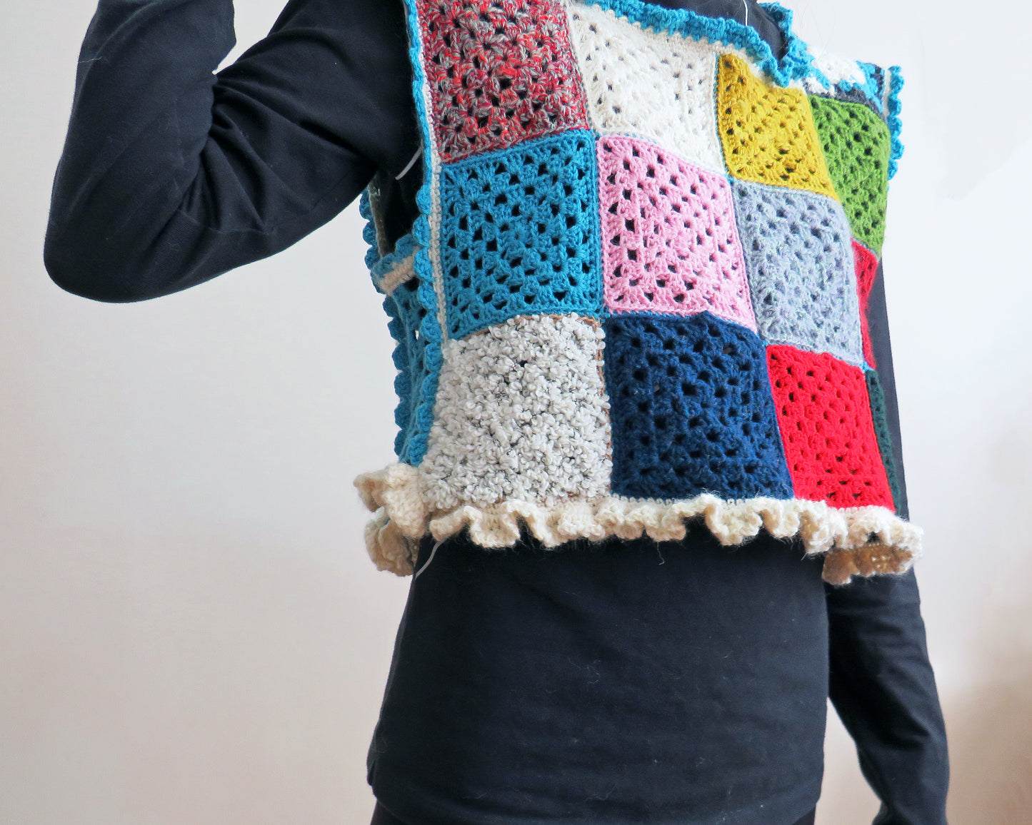 'Glitch' Vest #2 ☆ Scrap Yarn Crochet top