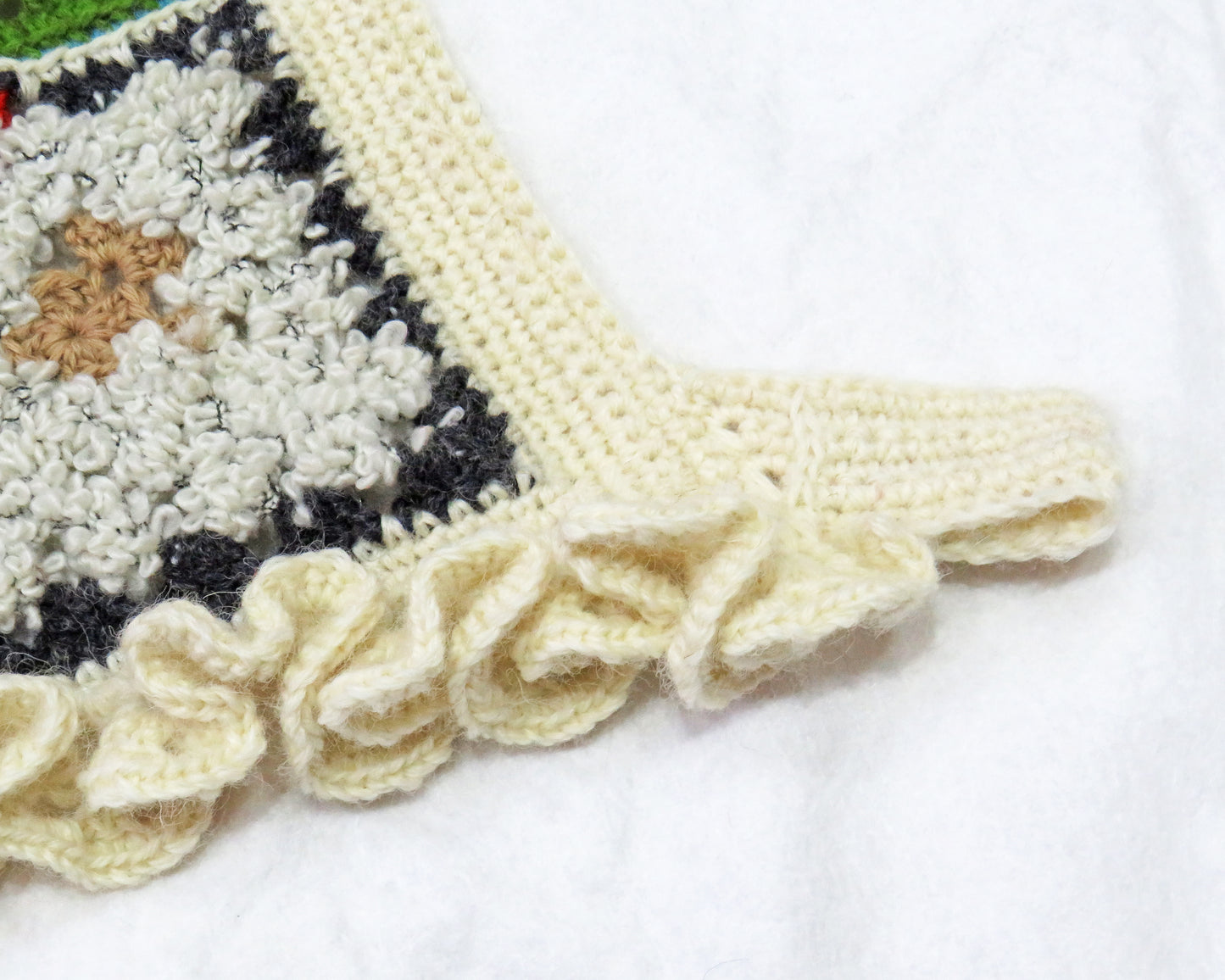 'Glitch' Handkerchief Top ☆ Scrap Yarn Crochet tie back