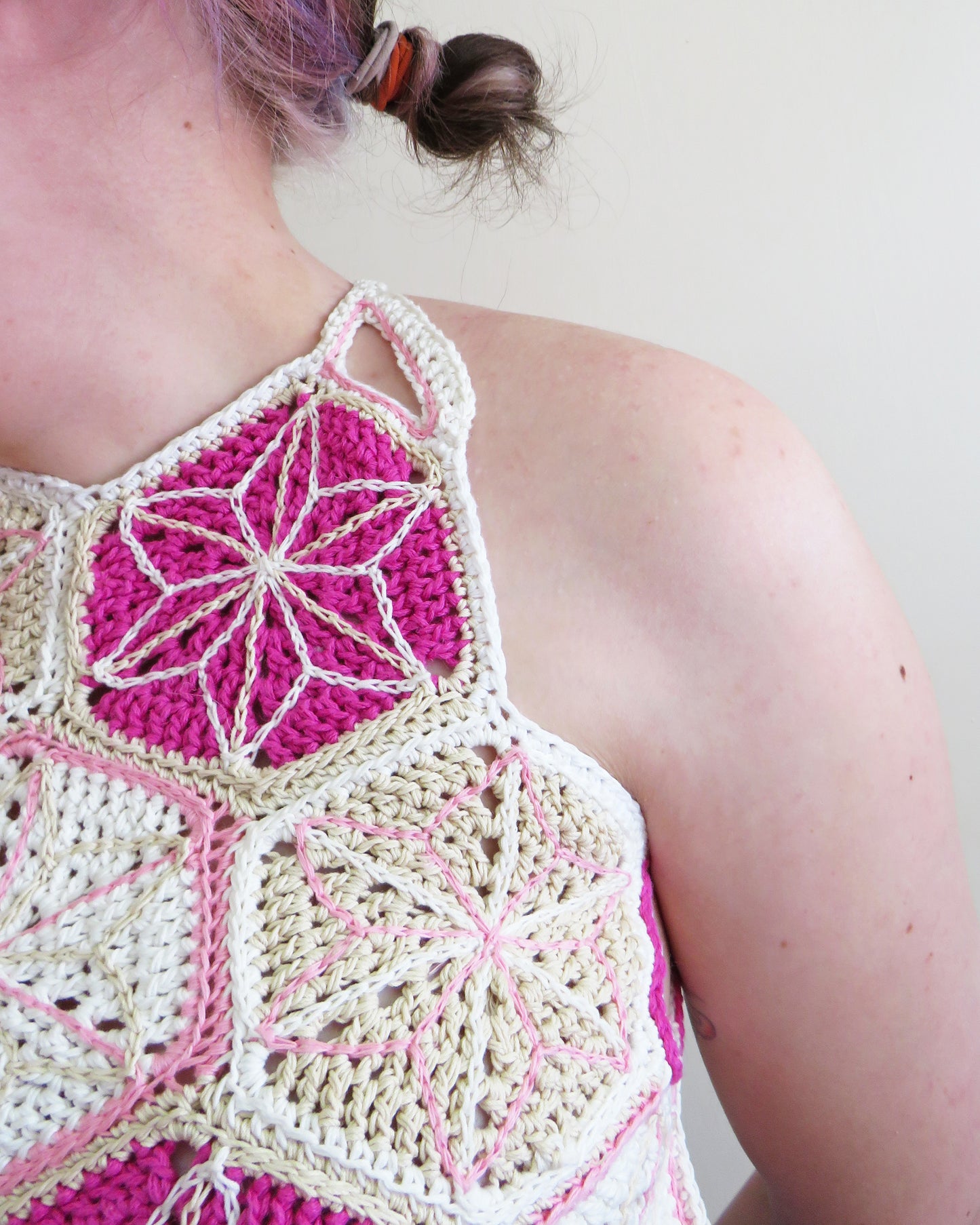 Asanoha Top #2 ☆ Crochet Tie back
