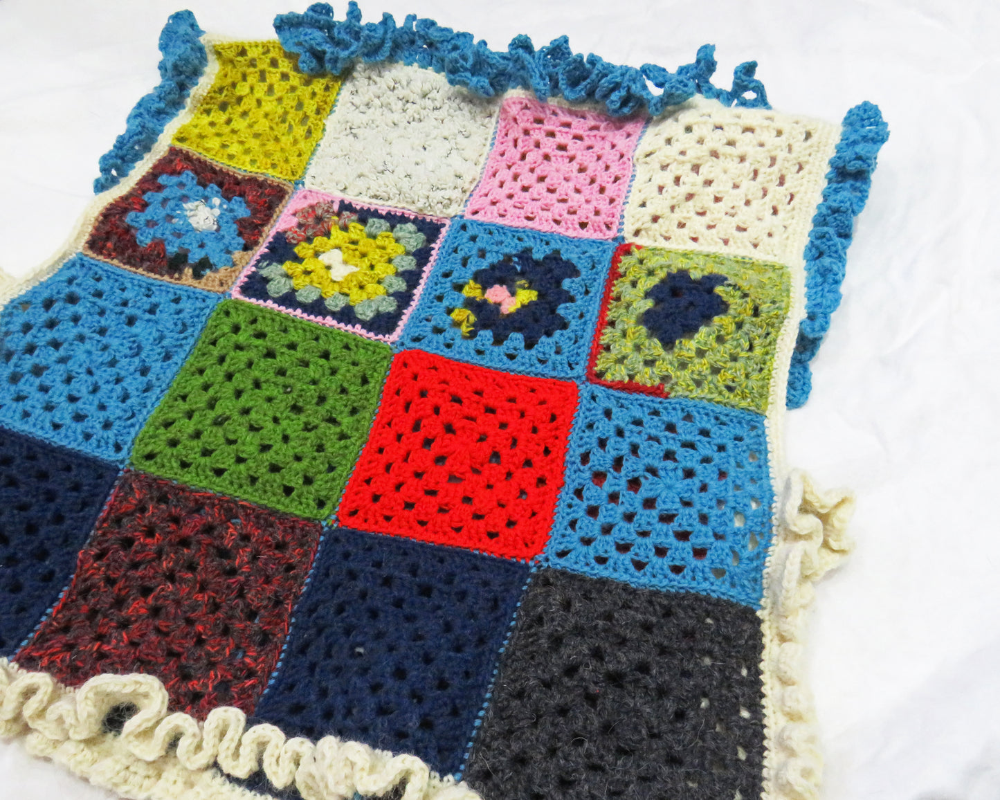 'Glitch' Vest #1 ☆ Scrap Yarn Crochet top