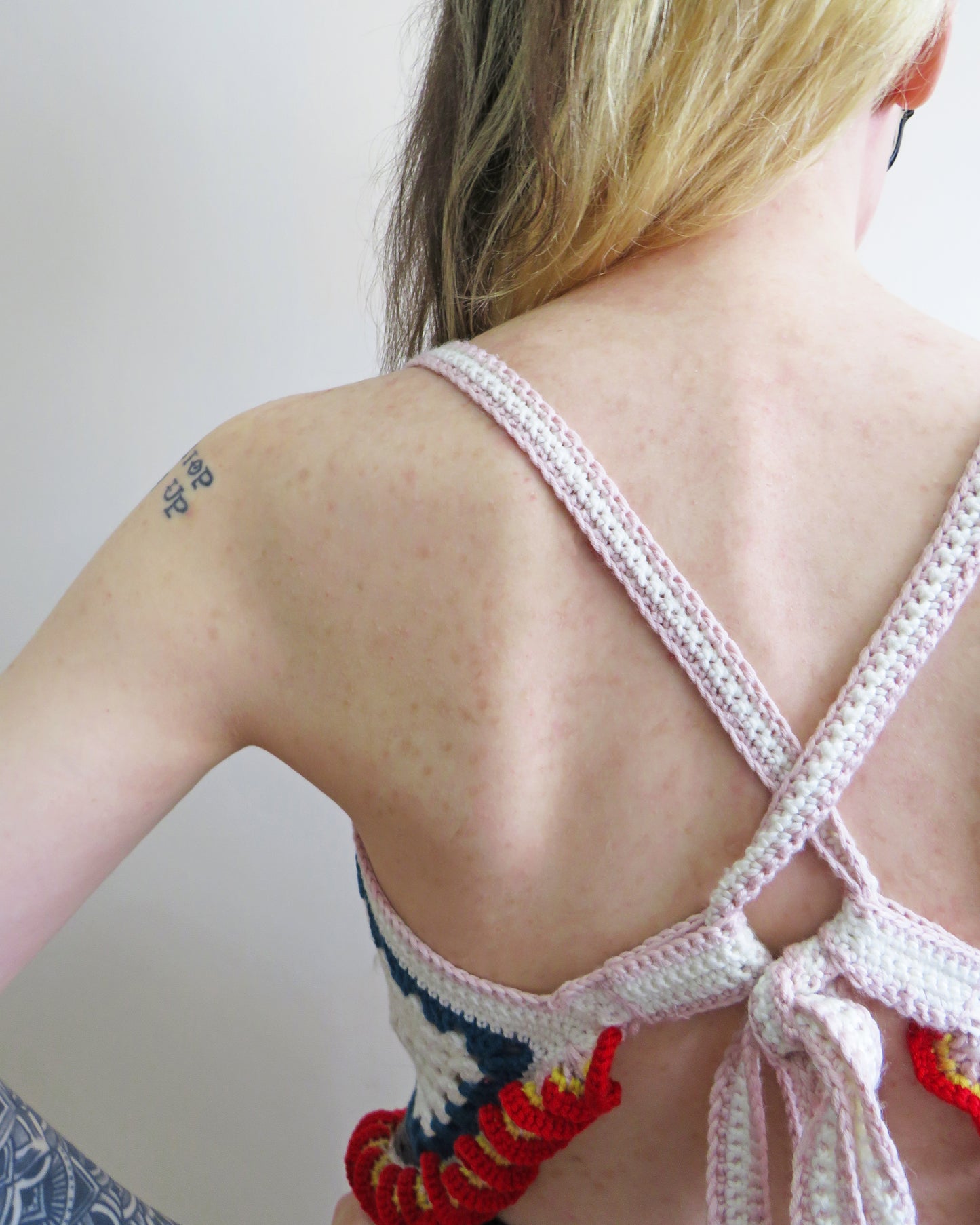 'Sad//Happy' Top ☆ Crochet Tie Back