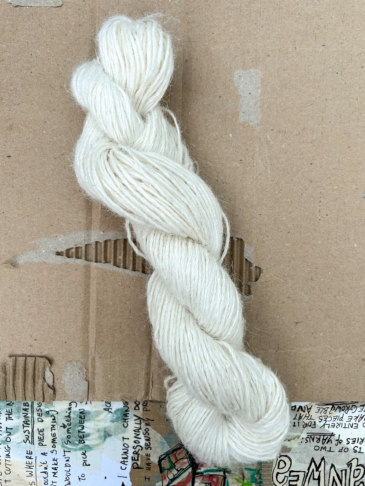 Handspun Navajo (chain) plied Himalayan Nettle Skein ☆ 97g 3ply Yarn