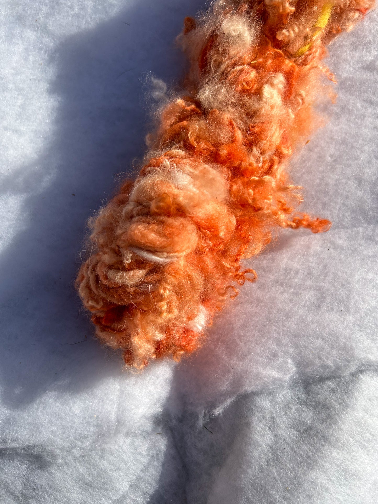 Handspun Red Madder Dyed Lock Spun Baby Alpaca 2ply Skein ☆  58g Naturally Dyed Alpaca Yarn