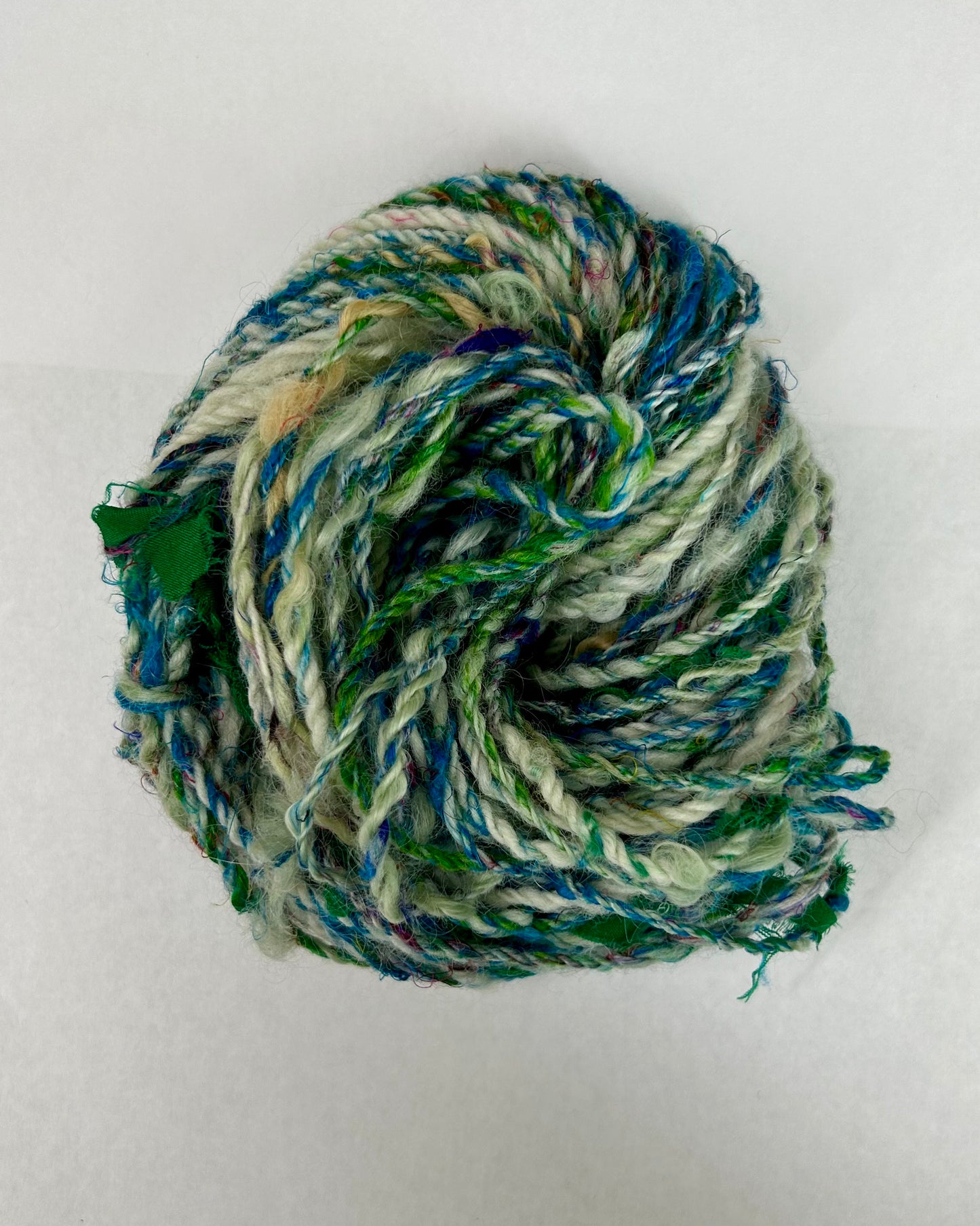 'Snowdrops, day and night' sampler duo; merino, teeswater and sari silk 3ply (15g & 25g)