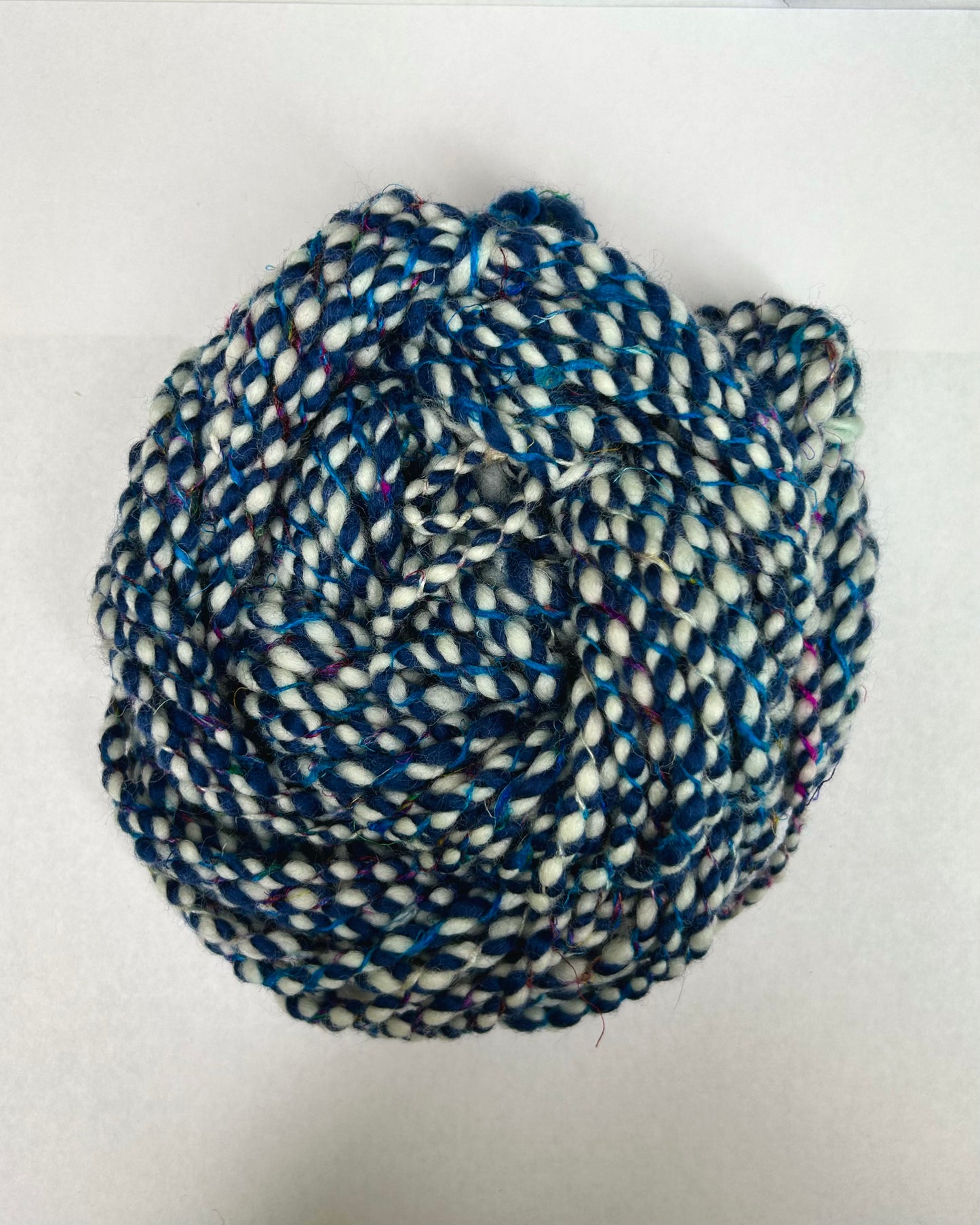 'Blueberry Duo': Sari Silk & Merino 3ply Bubble Crepe and 2ply Light Fingering (48g & 25g)