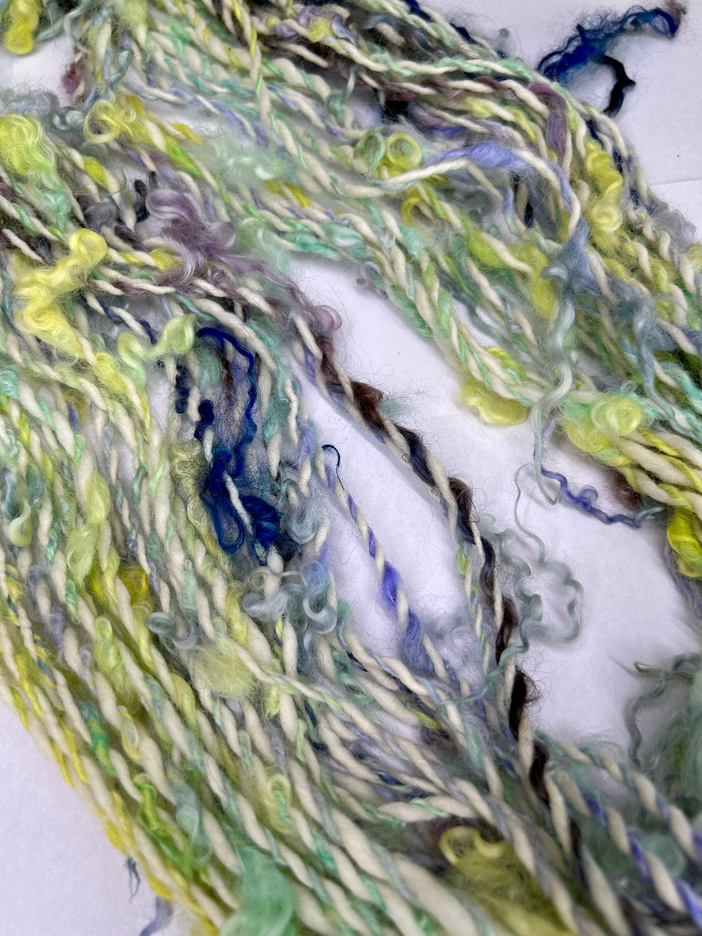 'Unicorn Tails' lock spun Masham wool and merino chunky 2ply (95g)