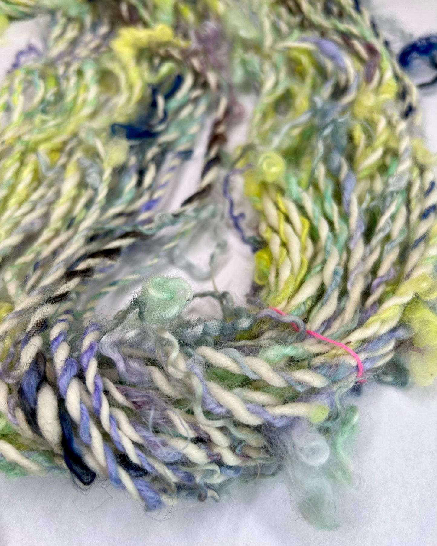 'Unicorn Tails' lock spun Masham wool and merino chunky 2ply (95g)