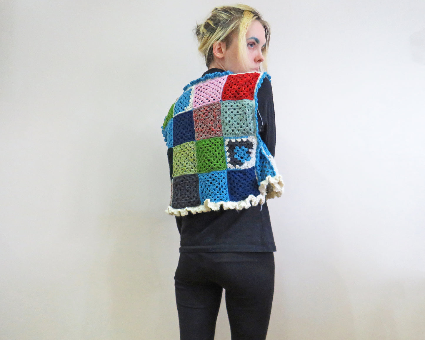 'Glitch' Vest #2 ☆ Scrap Yarn Crochet top