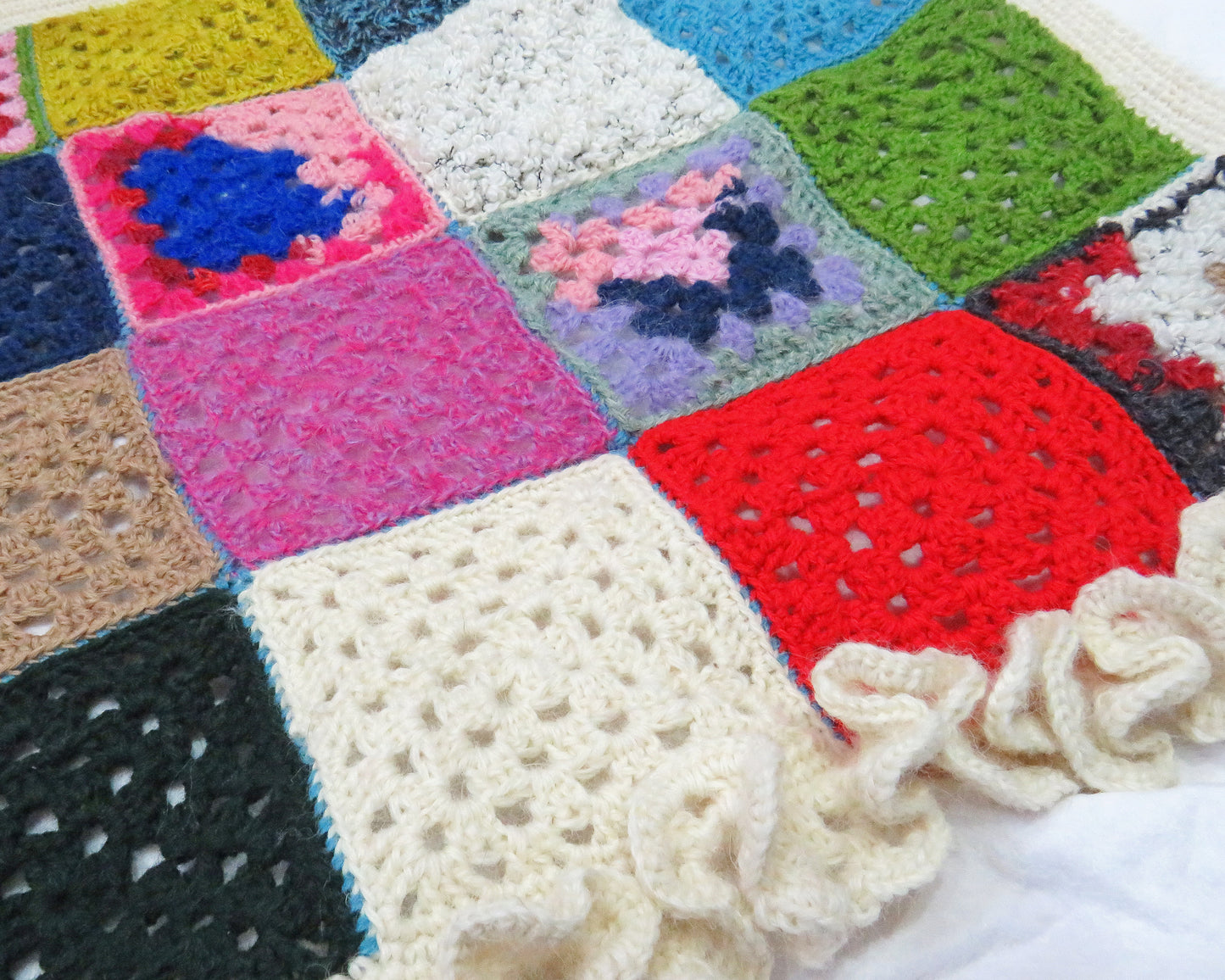 'Glitch' Handkerchief Top ☆ Scrap Yarn Crochet tie back