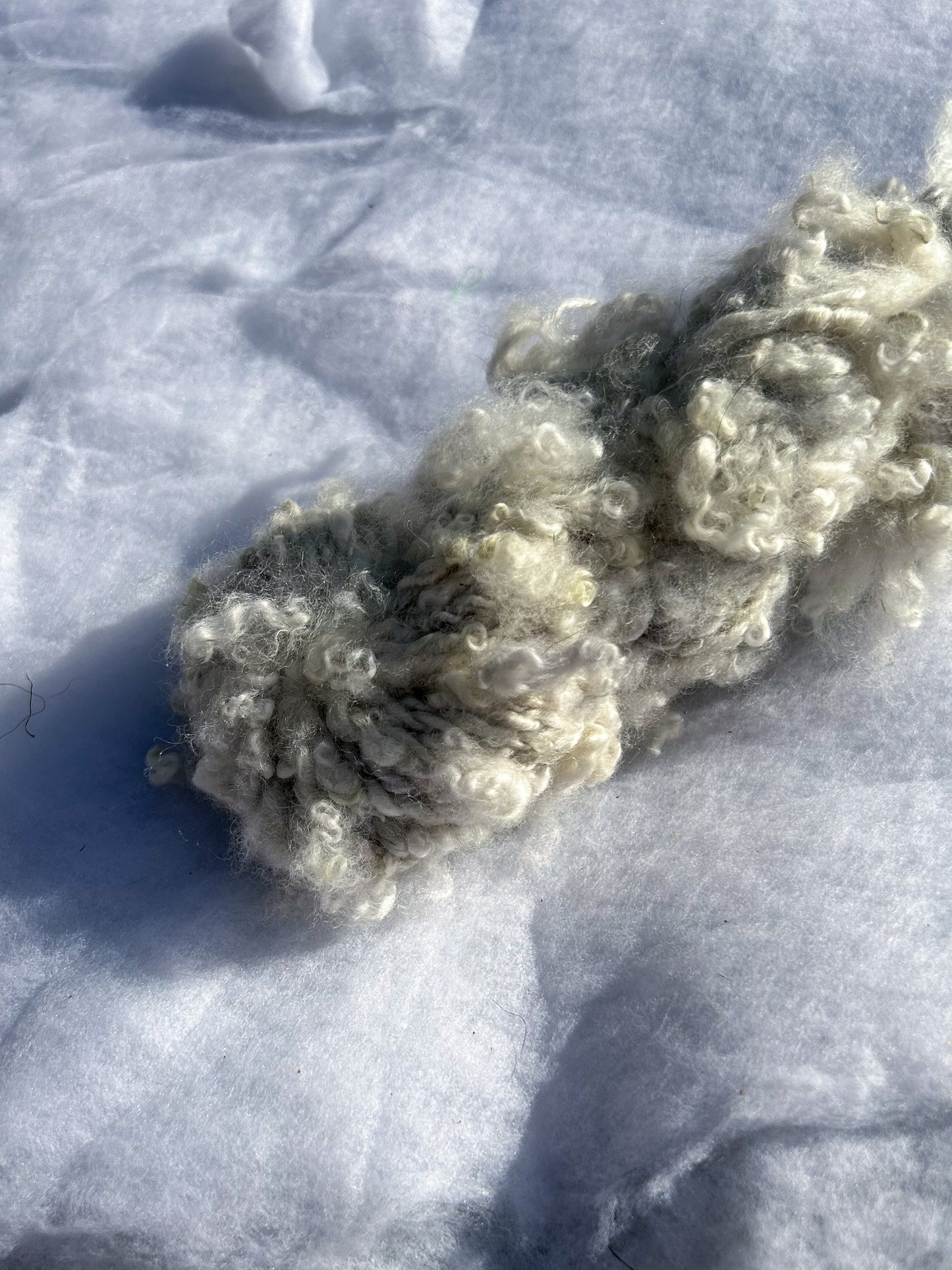 Handspun Lilac Hopi Sunflower Seed Dyed Lock Spun Baby Alpaca 2ply Skein ☆  95g Naturally Dyed Alpaca Yarn