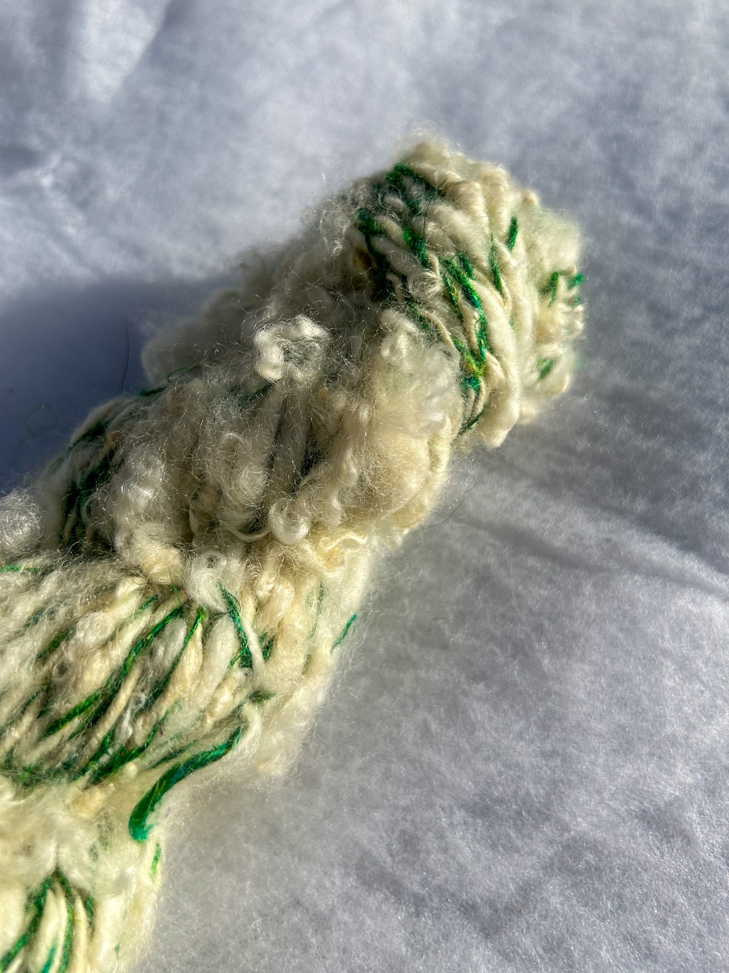 Handspun Sewas Dyed Lock Spun Baby Alpaca and Sari Silk 2ply Skein ☆  65g Naturally Dyed Alpaca Yarn